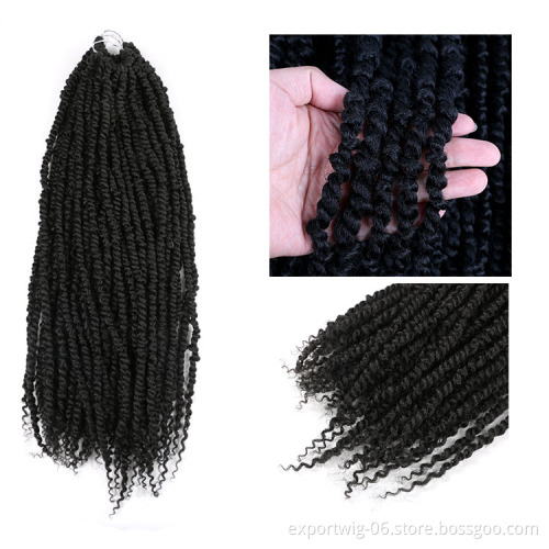 Pre-twisted Passion Twist Crochet Hair Extensions Passion Water Wave Twist Braiding Hair Ombre Passion Twists 24 Inch